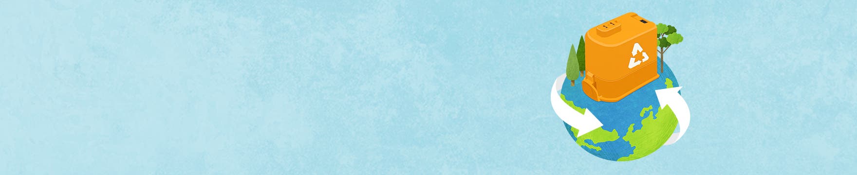 지구 위에 배터리 그림이 있는 배터리턴 자원순환 이벤트 배너 이미지