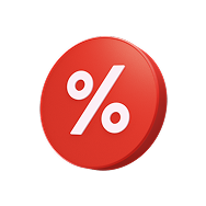 % 로고가 그려진 아이콘