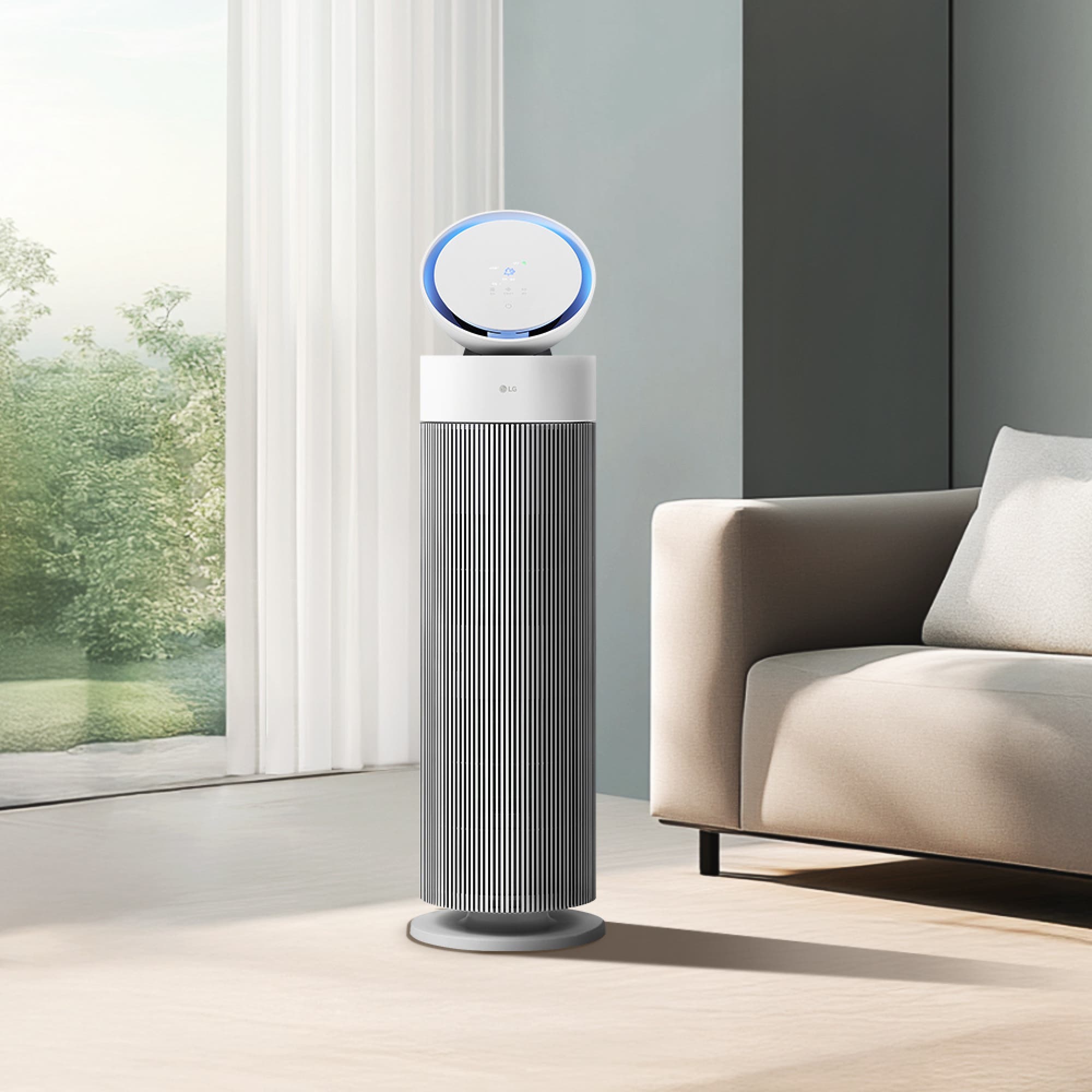 공기청정기 LG 퓨리케어 오브제컬렉션 에어로부스터 (AS155GWDL.AKOR) 줌이미지 1