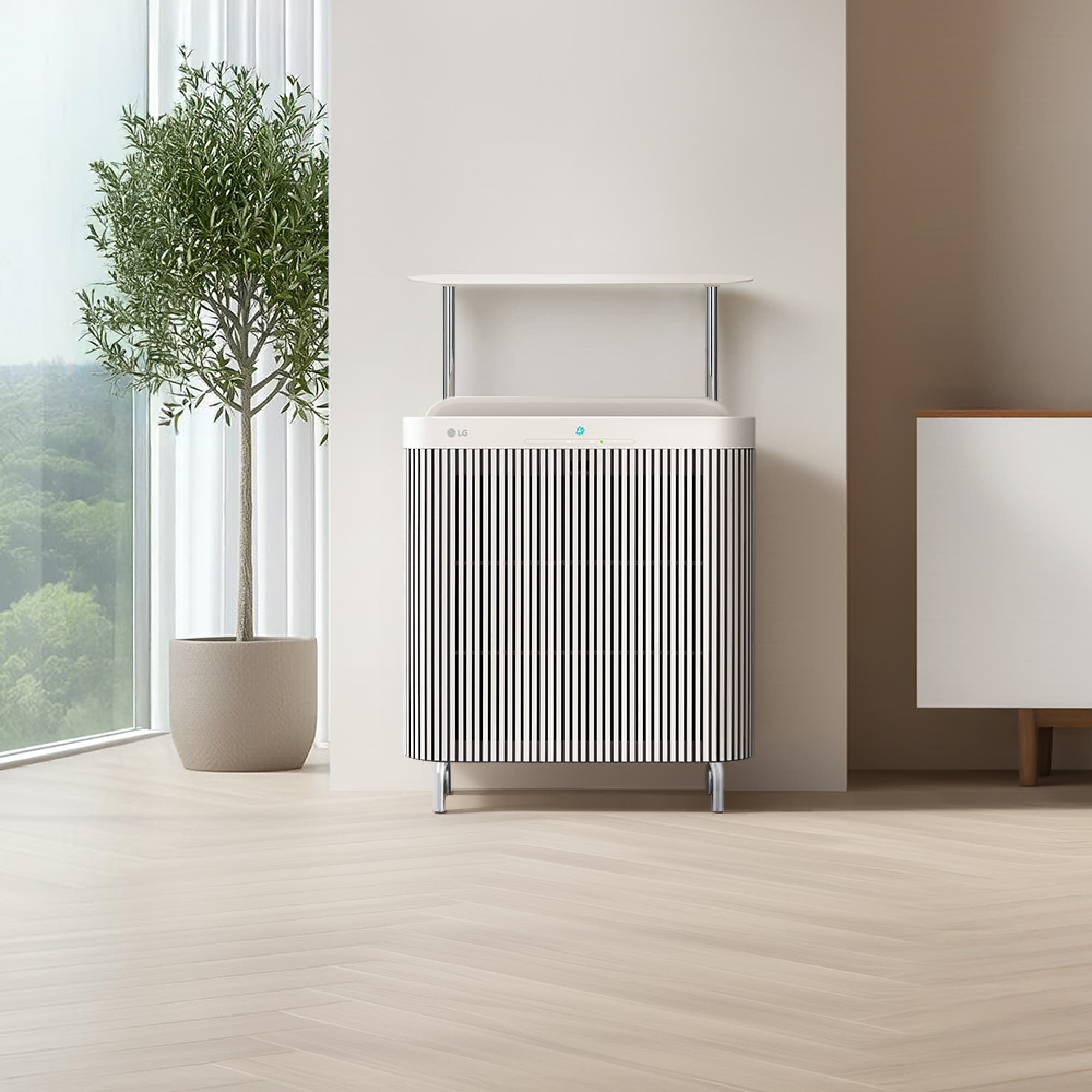 공기청정기 LG 퓨리케어 AI 오브제컬렉션 월핏 (스탠드) + 선반 Kit (AS185LGAAS.AKOR) 줌이미지 1