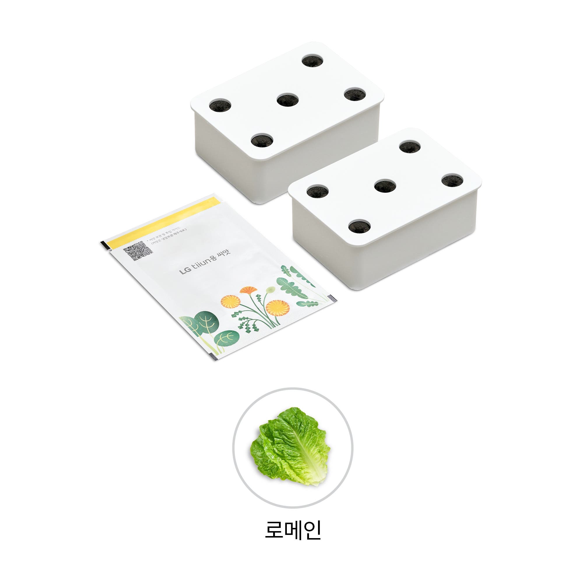 식물생활가전 LG 틔운용 로메인 씨앗키트 패키지 (전제품용) (LPM45.AKOR) 줌이미지 1