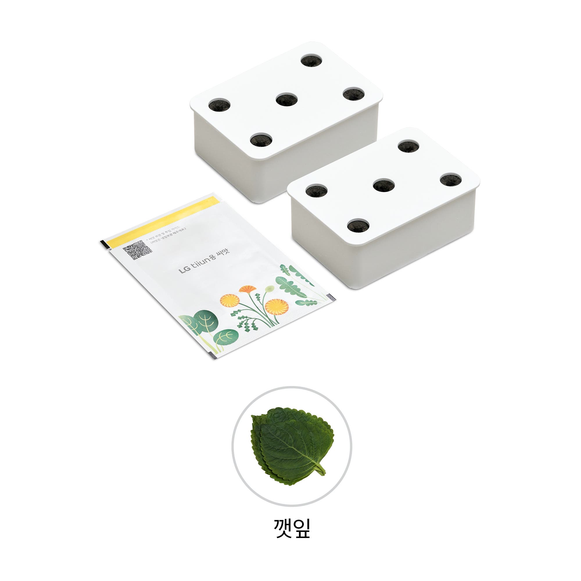 식물생활가전 LG 틔운용 깻잎 씨앗키트 패키지 (미니용) (LPM46.AKOR) 줌이미지 1