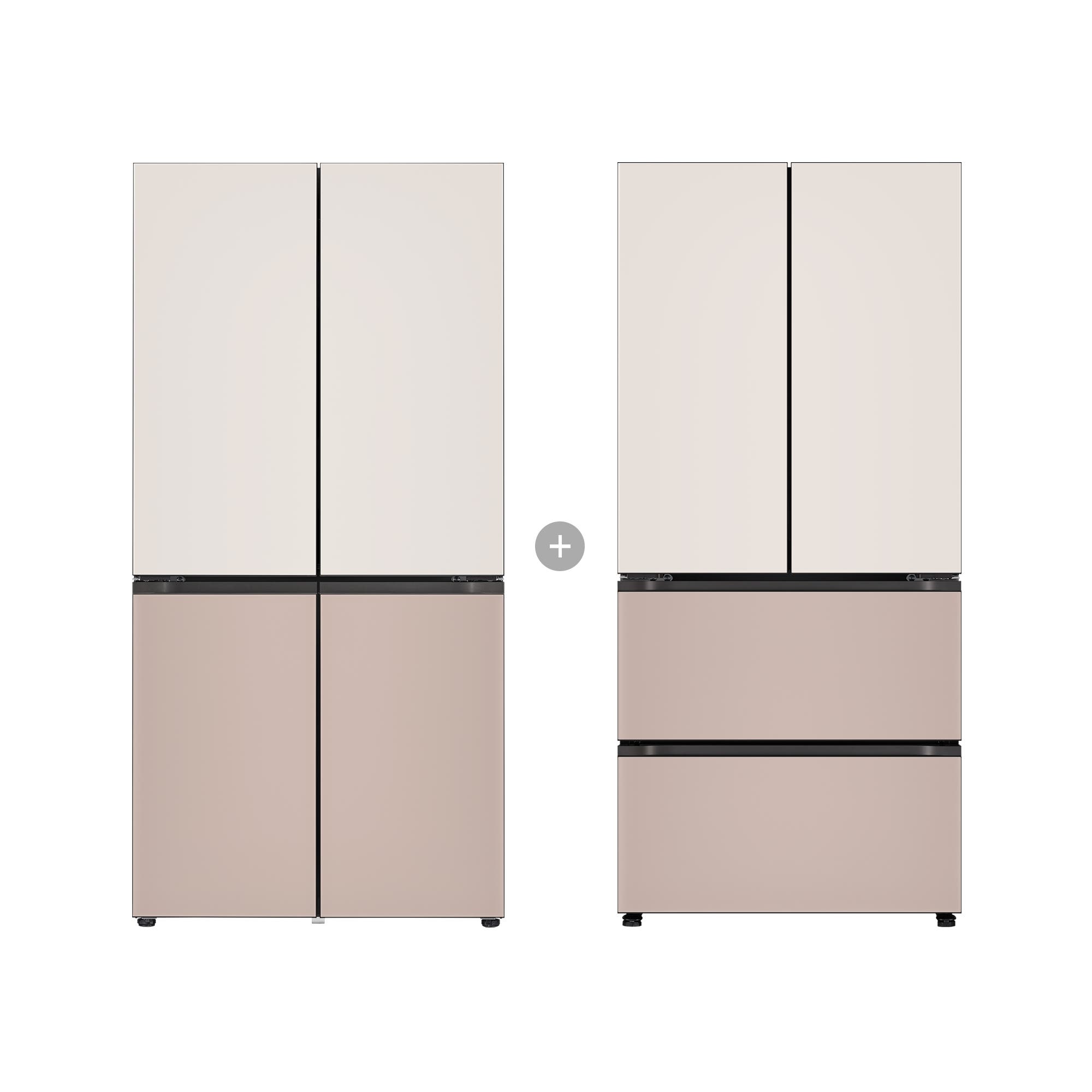 김치냉장고 LG 디오스 오브제컬렉션 STEM 베이직 냉장고 Fit & Max + LG 디오스 오브제컬렉션 김치톡톡 Fit & Max (R1081GGA057.AKOR) 줌이미지 1