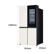 냉장고 LG 디오스 AI 오브제컬렉션 STEM 베이직 냉장고 (노크온 매직스페이스) (H876GBB442.CKOR) 썸네일이미지 3
