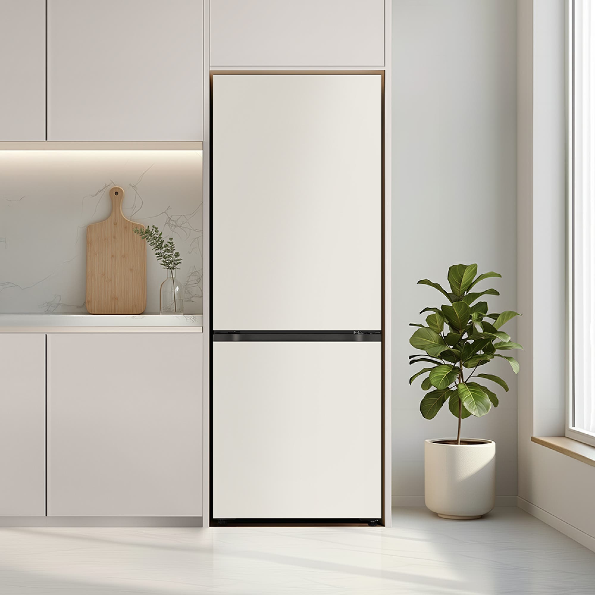 냉장고 LG 모던엣지 AI 오브제컬렉션 Fit & Max (Q405MEE131.AKOR) 줌이미지 1