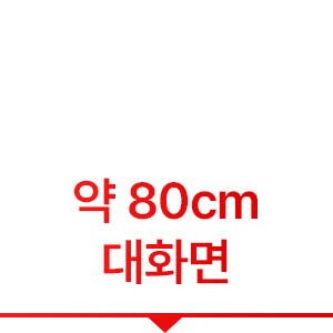 약 80cm 대화면