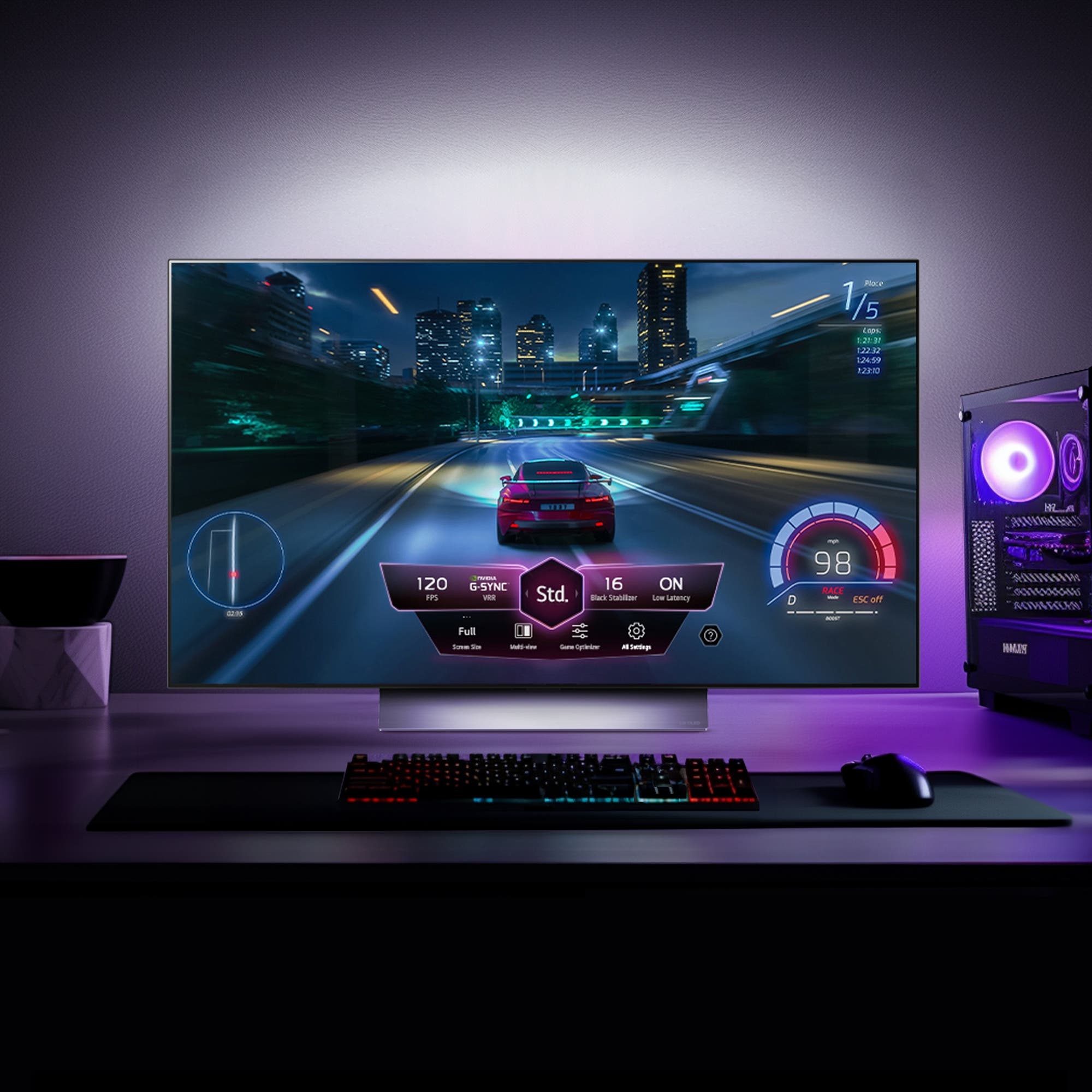 TV LG 올레드 evo (스탠드형) (OLED48C4ES.AKRG) 줌이미지 1