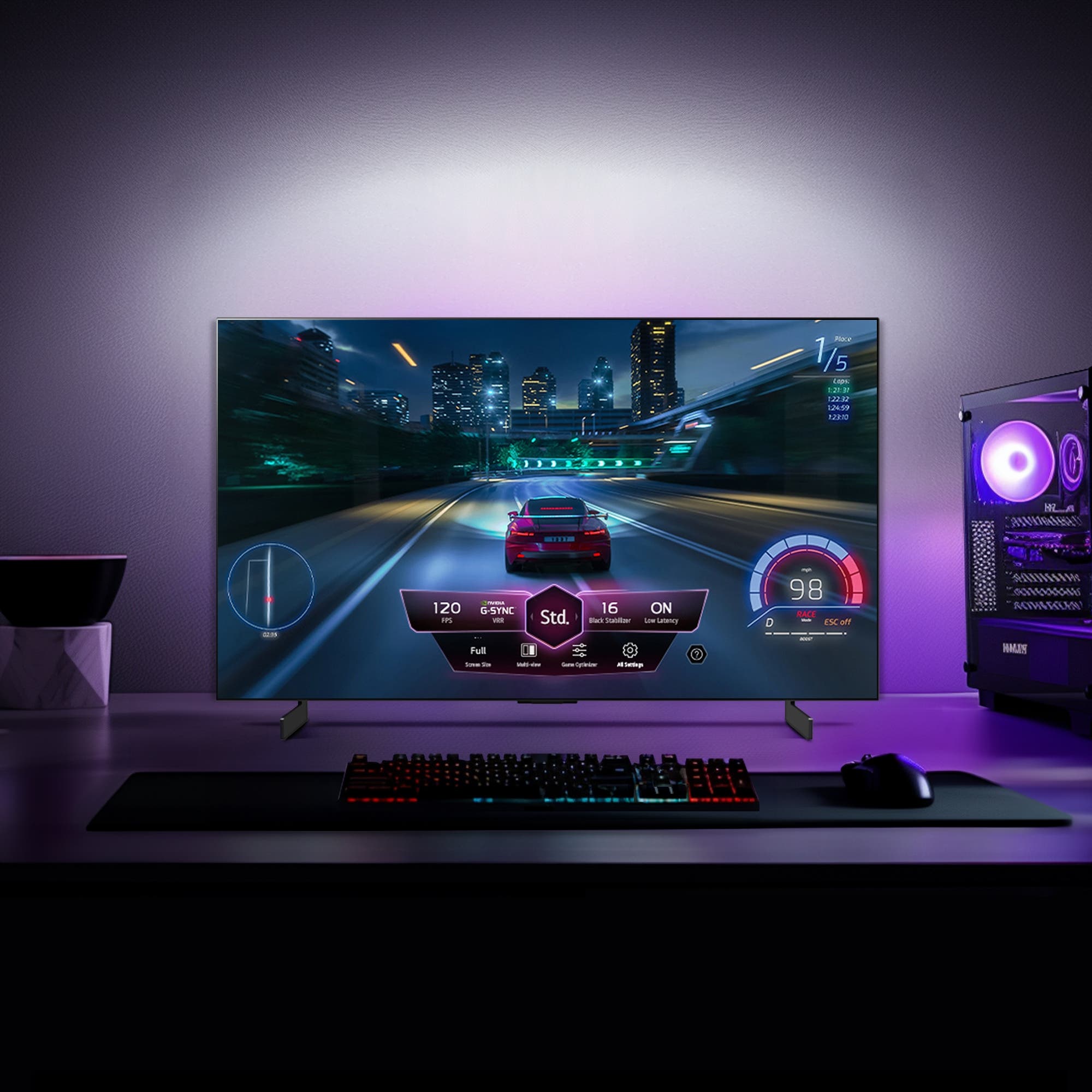 TV LG 올레드 evo (스탠드형) (OLED42C4ES.AKRG) 줌이미지 1