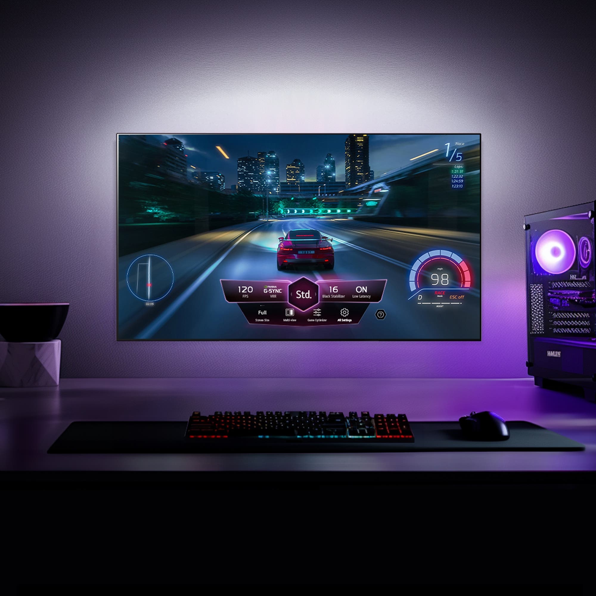 TV LG 올레드 evo (벽걸이형) (OLED42C4EW.AKRG) 줌이미지 1