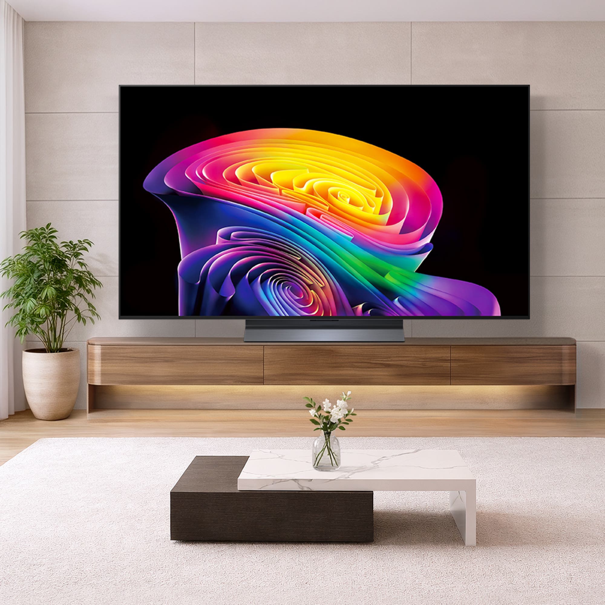 TV LG 올레드 evo AI (스탠드형) (OLED55C6KS.AKRG) 줌이미지 1