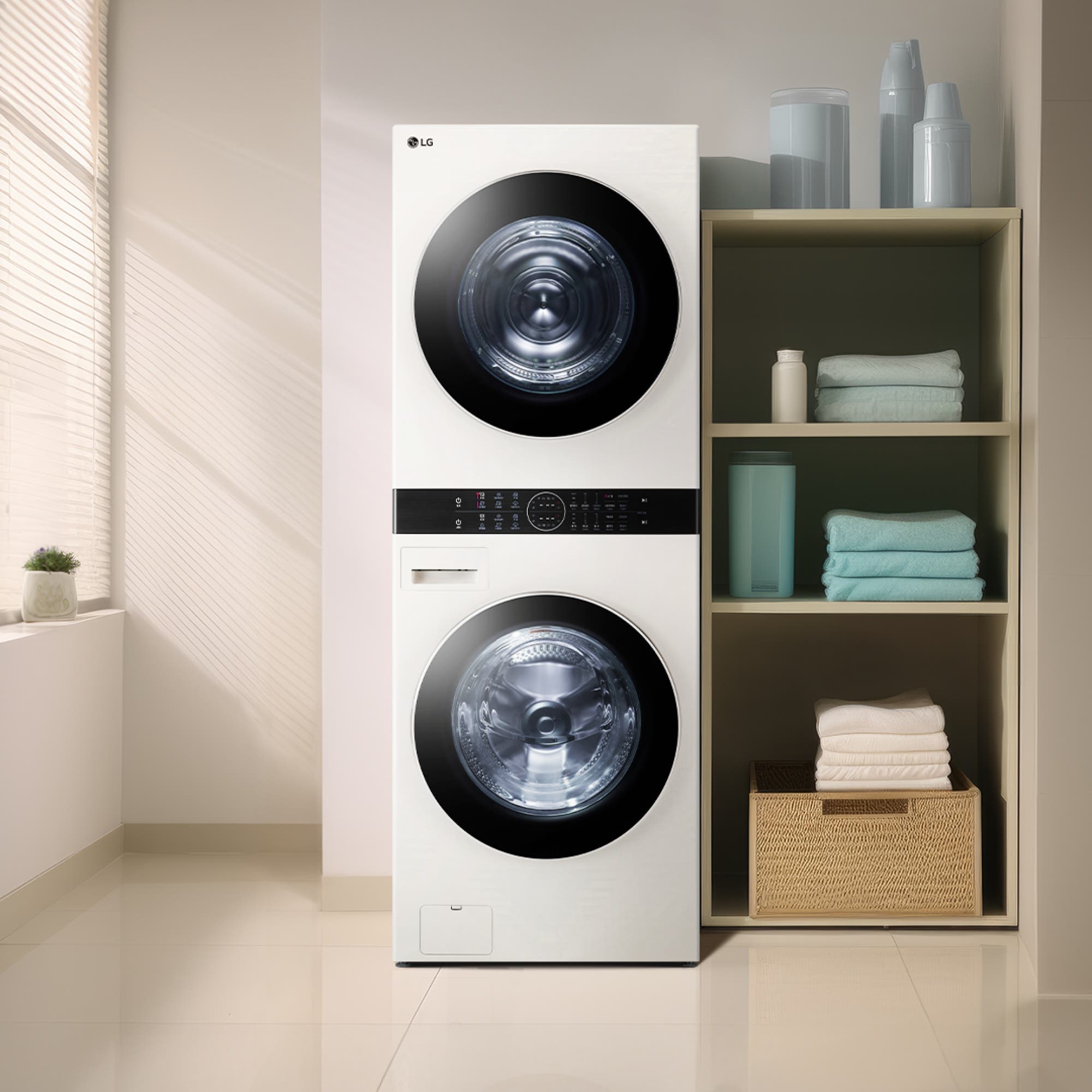 LG 업 가전 LG 트롬 오브제컬렉션 워시타워 (W21EEZ.AKOR) 줌이미지 1