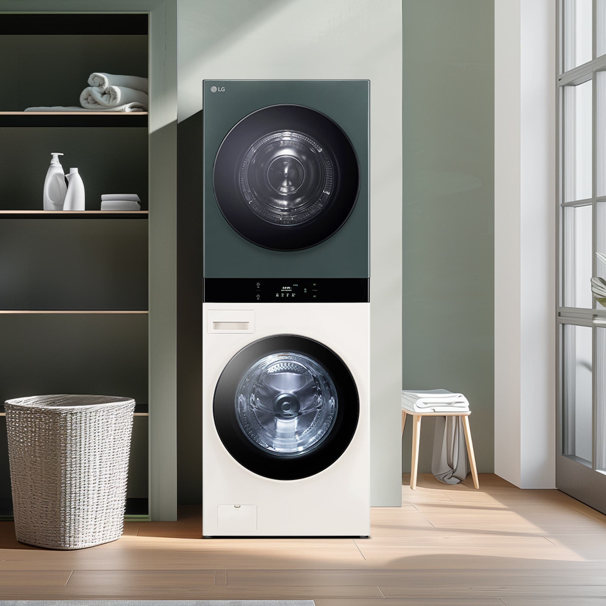 LG 업 가전 LG 트롬 오브제컬렉션 워시타워 (WL22EGHU.AKOR) 줌이미지 1