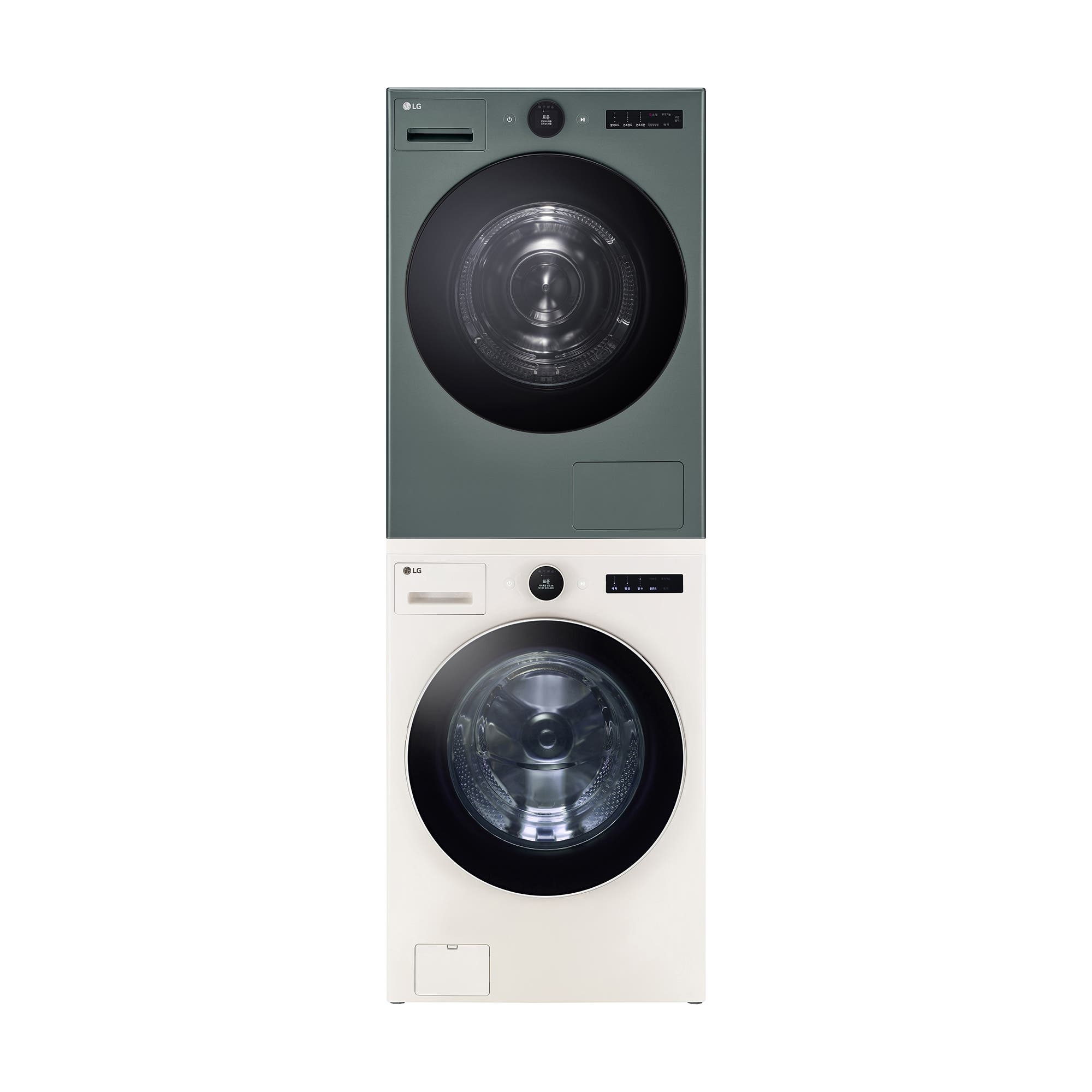 세탁기 LG 트롬 오브제컬렉션 세탁기 + 건조기 + 스태킹키트 (KX4ENE-2GSR.AKOR2) 줌이미지 1