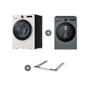 세탁기 LG 트롬 오브제컬렉션 세탁기 + 건조기 + 스태킹키트 (KX4ENE-2GSR.AKOR2) 썸네일이미지 2