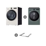 세탁기 LG 트롬 AI 오브제컬렉션 세탁기 + LG 트롬 AI 오브제컬렉션 건조기 + 스태킹키트 (KX25EFE-5GG.AKOR) 썸네일이미지 2