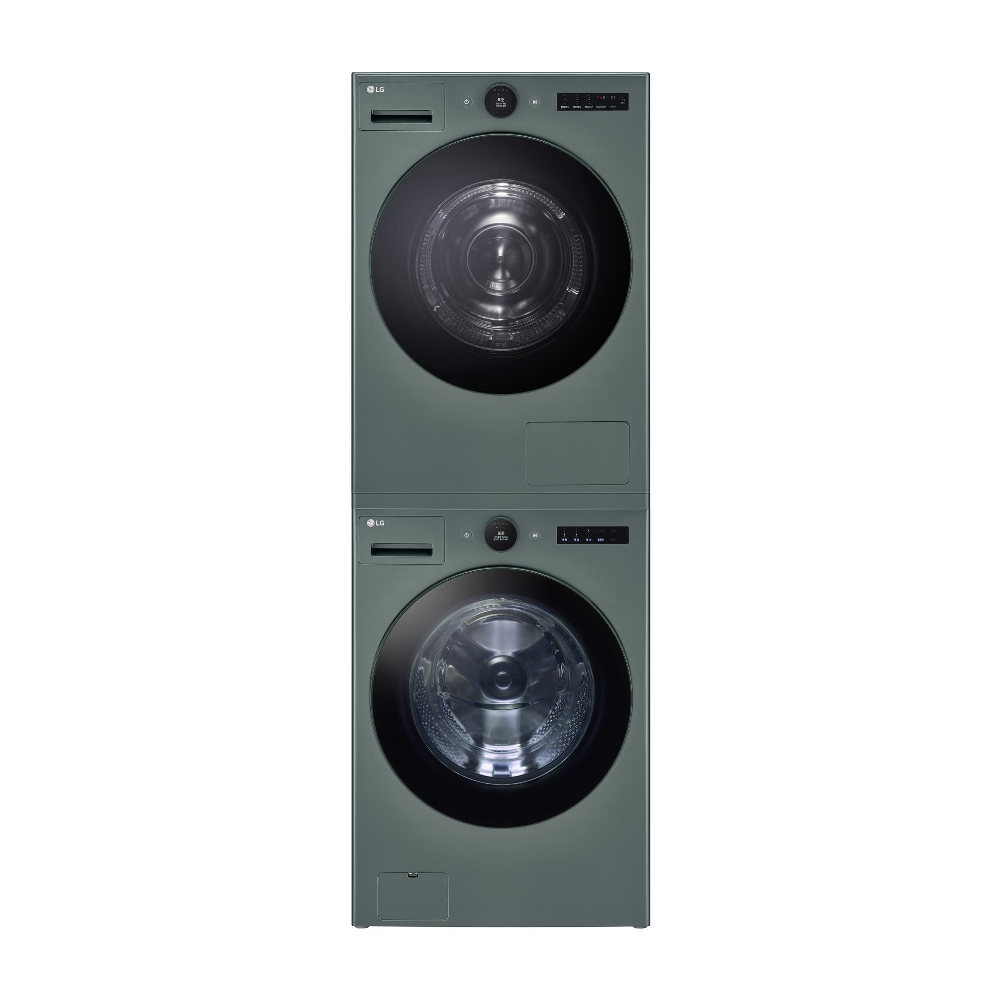 세탁기 LG 트롬 AI 오브제컬렉션 세탁기 + LG 트롬 AI 오브제컬렉션 건조기 + 스태킹키트 (KX25GFG-5GG.AKOR) 줌이미지 1