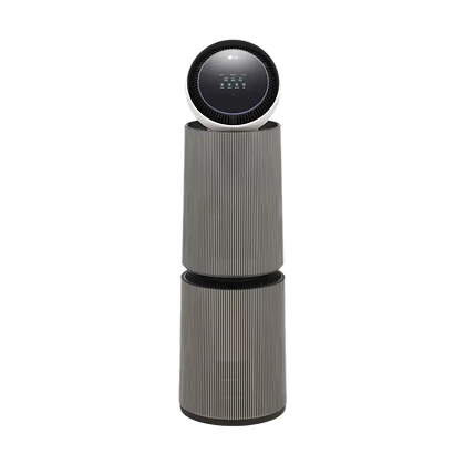 공기청정기 LG 퓨리케어 AI 오브제컬렉션 360˚ 공기청정기(AS356NSHH)의 디스플레이가 올라온 상태