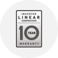 INVERTER LINEAR COMPRESSOR 10 YEAR WARRANTY 인증 마크